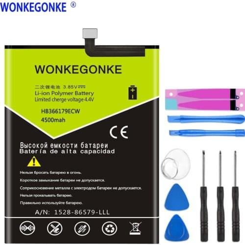WONKEGONKE 4500mah HB366179ECW for Huawei Nova 2 CAZ-AL10 CAZ-TL00 Battery