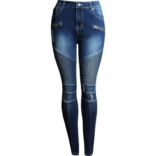 New Designe Slim Jeans For Women Skinny High Waist Jeans Woman Blue Denim Pencil Pants Stretch Waist Women Jeans Pants Plus Size