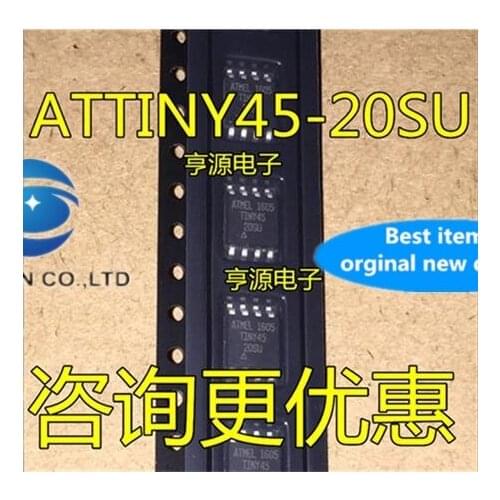 10PCS ATTINY45-20SU INY45-20SU wide-bodied SOP8 in stock 100% new and original