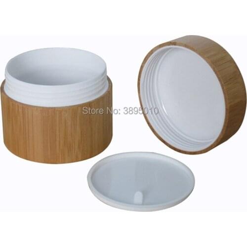 100g 150g 10pcs/lot bamboo cream jar inner PP body care cream jar,bamboo packing bottle F317