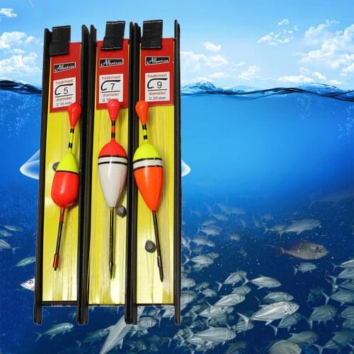 3pcs Fishing Bobber Line Kits Fishhook Foam Buoy Rock Fishing Floats Set