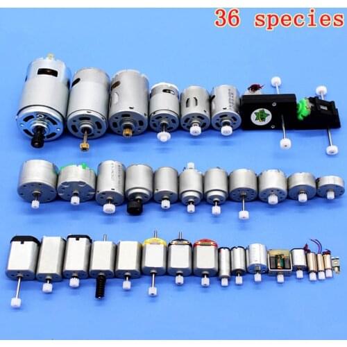 36PCS 1.5V-6V 0.3A 16000RPM Mini DC motor Micro DC Motor for DIY Toys Hobbies Smart Car MOTOR 130 Small Motor