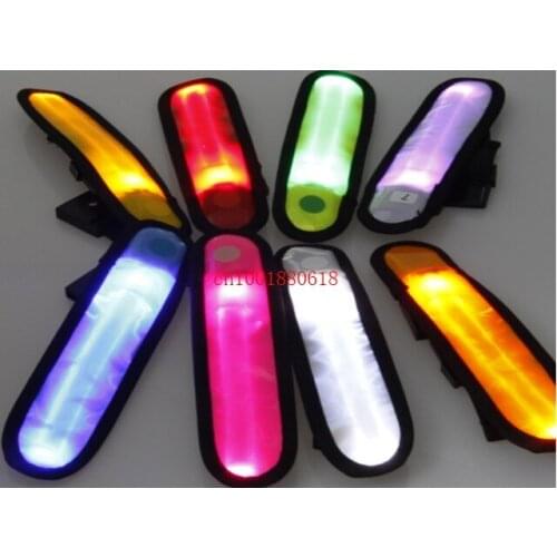 50pcs/lot Adjustable Buckle LED Flashing Arm Band Wrist Strap Safety Armband Bracelet For Climbing Cycling Camping Party
