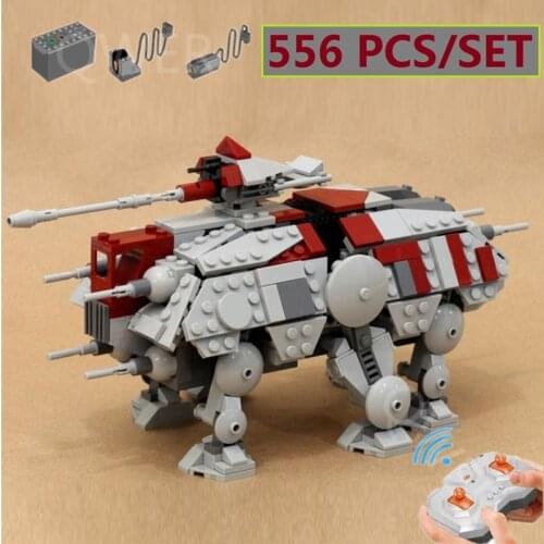Buildmoc Movie All Terrain Tactical Enforcer Galactic Republic AT-TE Walker Building Blocks DIY Bricks Toys for Children Gifts