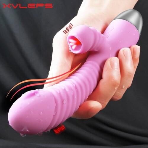 Xvleps Dildo Vibrator for Women Vagina Massager Clitoris Stimulation Sex Machine Female Masturbation Wand Adult Sexual Tool Toy