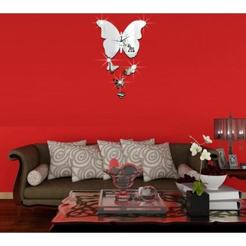 GZ037 Creative 3D Acrylic Study Bedroom Living Room Wall Clock