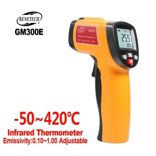 BENETECH Infrared Thermometer Digital Hygrometer Temperature Sensor -50-550 ℃/-58-1022℉With Settings Laser Temperature Meter