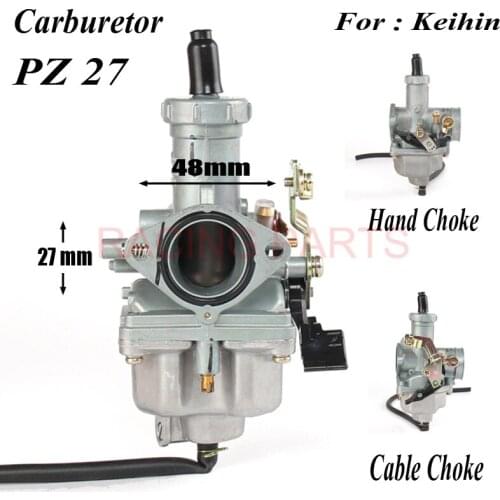 Motorcycle PZ27 27mm Carburetor Carb motorcycle pump accelerator Carburettor For CG CB 125 150 175 200cc 4 storke engine