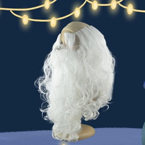 Cosplay Santa Claus White Beard Eyebrow Hair Set Xmas Party Decoration Christmas Party Decoration Mystery Masks Natal