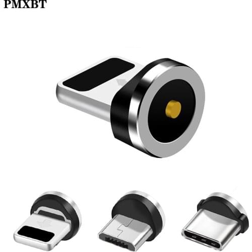Round Metal Magnetic Cable plug Adapter Accessories Type C/Micro USB/8 pin Fast Charging Android Type-C Cord Phone Dust plugs