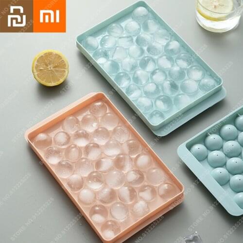 Xiaomi Round Ice Tray with Lid Plastic Ice Cube Mold Refrigerator Ice Ball Mold Ice Box Round Home Bartending Ice Mold Youpin