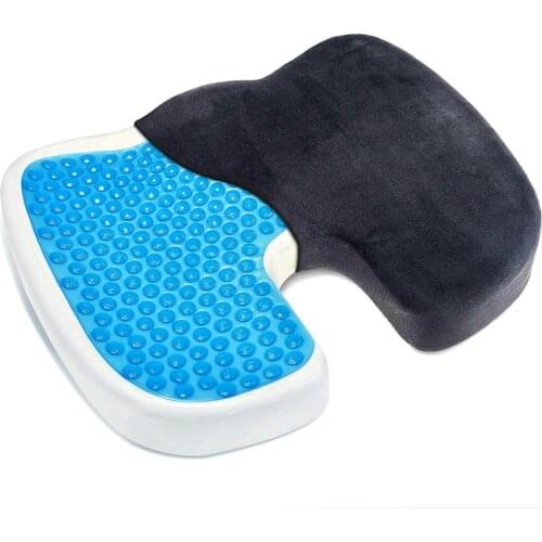 Massage Comfortable Chair Cushion Orthopedic Memory Foam Gel Office Chair Seat Pad Cushion Coccyx Pain Support