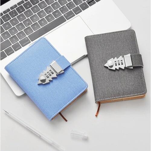 Cute A7 Pocket Diary with Lock Password Mini Notebook Lockable Planner Book Stationery School Supplies
