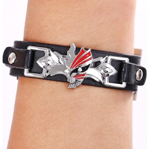 MOSU Cosplay BLEACH black bracelets fashion anime Punk bangles fashion gifts