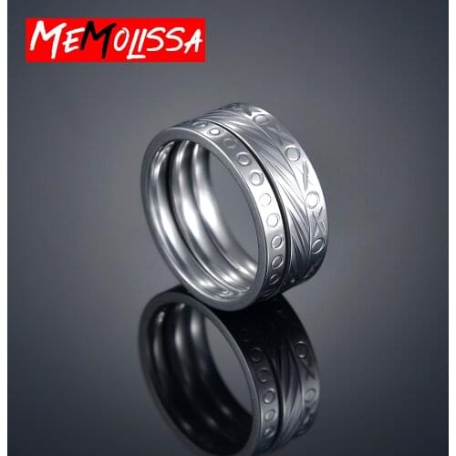 Fashion Titanium Steel Ring Set for Men Women 3 Wedding Rings Twill Girl Love Luxury Engagement Jewelry Gift Party