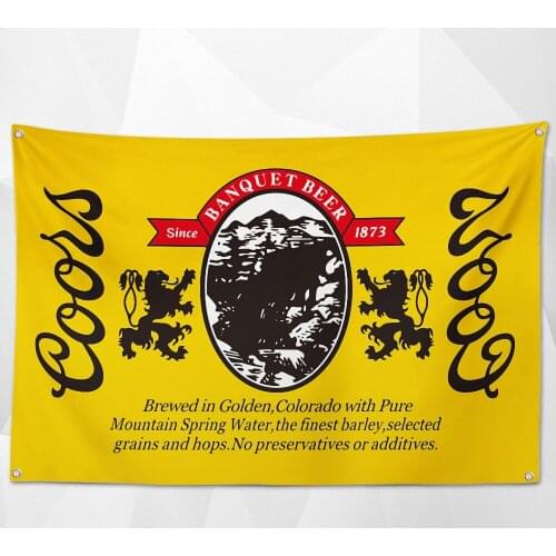 Wine Retro Beer Day Wall Hanging Personalized Party Banner Wall Decor Flag 4 Brass Grommets for Bar Cafe Outdoor Parties Gift F6