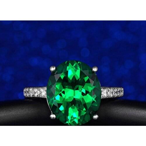 Natural Emerald S925 Sterling Silver Rings for Women Vintage Fine Silver Jewelry Anillos Mujer Bizuteria Rings Gift Wedding