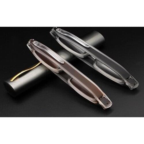 New Ultra-thin Clear Frame Foldable Reading Glasses Women Men Eyewear gafas de lectura oculos de grau Presbyopic Glasses 1.0-4.0