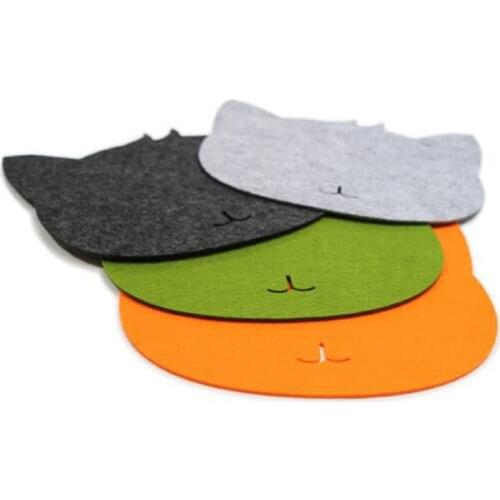 New style 4 Pcs mini Wool Felt mouse pad that occupy the home office 20 * 20 unique * 0.3 cm small animals antiskid mouse Pads