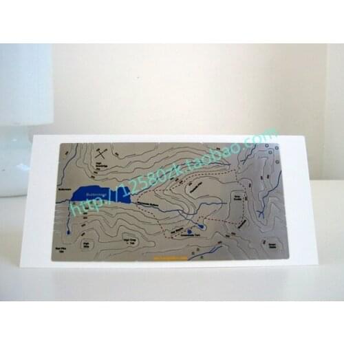 Personalized multicolour geologic map decoration gift stainless steel 3D metal card