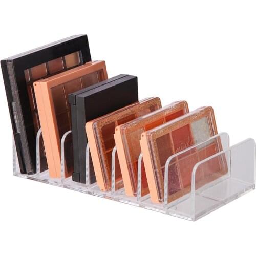 7 Grids Clear Acrylic Eyeshadow Compact Organizer Drawer Organization Divider Makeup Storage Box Transparent Slot Cosmetics Case