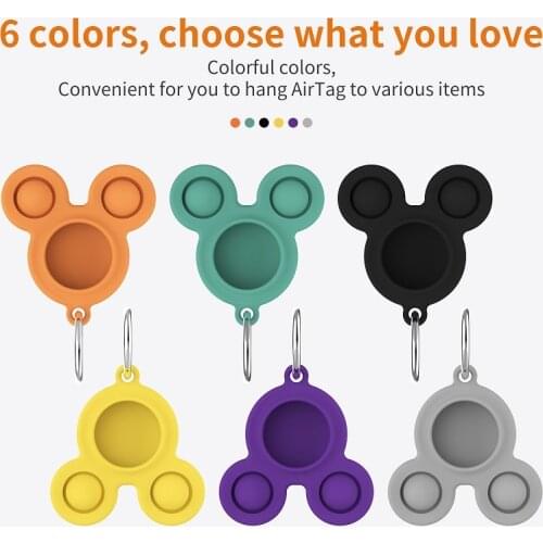 Antistress Apple AirTags Silicone Protective Cover Fidget Toys Airtags Anti-Lost Tracker Protective Cover Stress Relief Toys