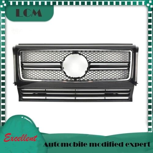 SL Style Front Bumper Racing Grille For-Mercedes For-Benz G-class W463 G500 G63 G65 G800 1990-2018 with Emblem