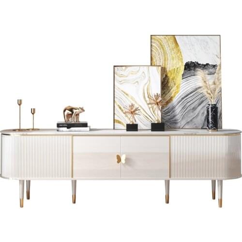 Modern TV cabinet coffee table combination living room small household style simple Nordic high-end wall cabinet furniture