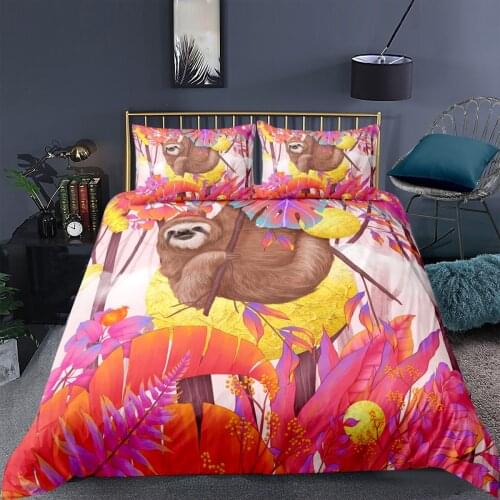 Tropical Animal Bedding Set Fashoin 3D Print Comforter Luxury Twin Queen King Single Size Duvet Cover Set Home Textile Decor