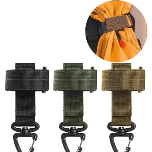 Multi-purpose Glove Hook Military Fan Outdoor Tactical Gloves Climbing Rope Storage Buckle Adjust Camping Glove Hanging Buckle