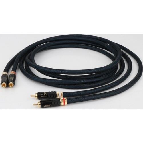 High Quality ST-88B Pair Rca Cable Top Grade Silver Plated RCA Male to Male Cable