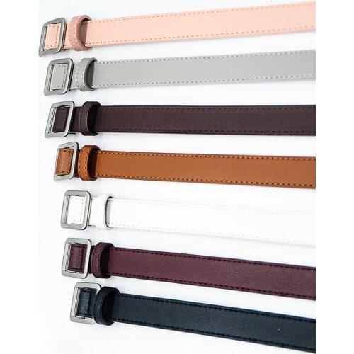 Square Buckle Women Belt Simple Vintage Students Waistband Adjust Fashion Casual No-hole Cummerbunds 2020 NEW