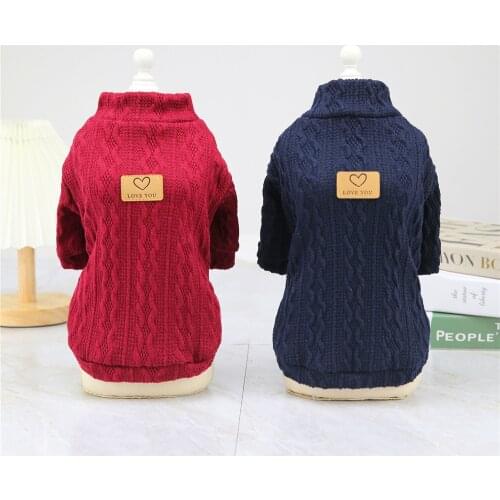 Dog Winter Clothes Knitted Pet Clothes For Small Medium Dogs Chihuahua Puppy Pet Sweater Yorkshire Pure Dog Sweater Ropa Perro