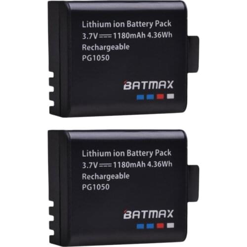 2pc 1180mAh PG1050 Rechargable Camera Battery for SJCAM SJ4000 WiFi SJ5000 WiFi Plus M10 SJ5000 plus SJ6000 SJ7000 SJ8000