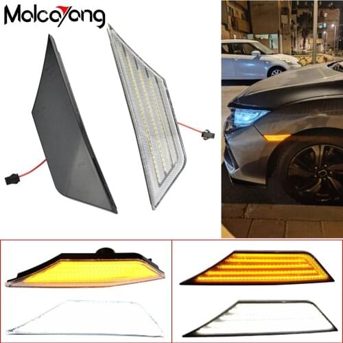 LED Dynamic Turn Signal Side Marker Light For Honda Civic 10th Gen Sedan Coupe Hatchback Repeater Indicator 2016 2017 2018