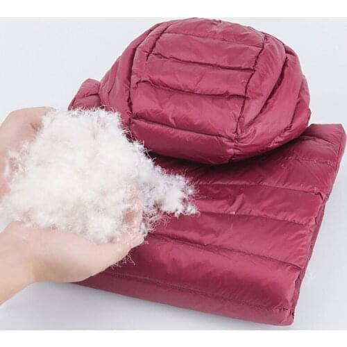 200 catties can wear down jacket women 2019 new light and thin short hood Edin Korean version of the trim fat sister plus code