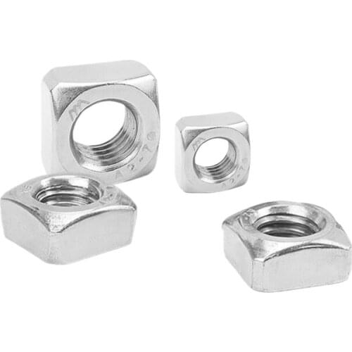 304 Stainless Steel Square Nuts DIN557 GB39 M3 M4 M5 M6 M8 M10 M12