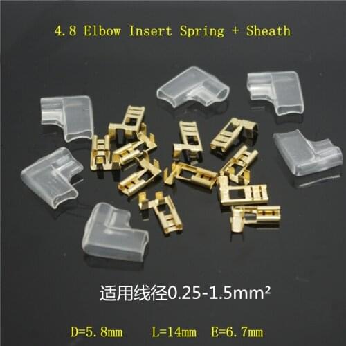 4.8 Elbow plug spring terminal with jacket