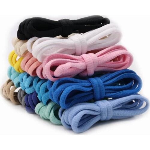 Promosion Clearning Stcok 6MM Oval Shoelaces Clothing Beige Grey Polyester Pure Cotton Luxury Cordones For Drop-Shipping In Bulk