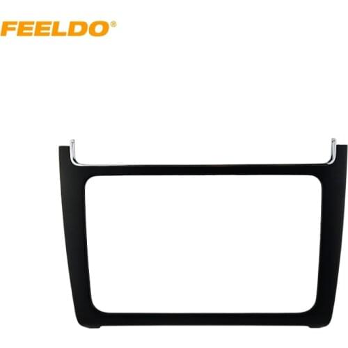 FEELDO Black 2DIN Car Refitting Radio Stereo DVD Frame Fascia Dash Panel Installation Kits For Volkswagen Polo