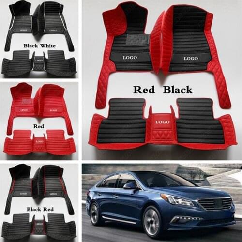Custom Car Floor Mats for Hyundai Tucson IX25 I30 IX35 I40 Kona Azera Elantra Sonata Equus Genesis Santa Fe All Weather Foot Pad