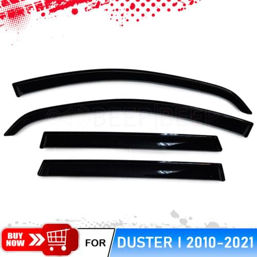 For Renault | Dacia Duster 2010-2018 car window deflectors wind deflector sun guard rain wind vent visor cover car accessories