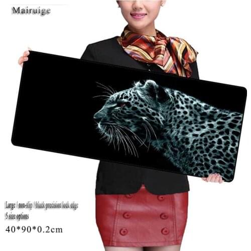 Mairuige Leopard Large Mouse Pad 900*400mm Speed Keyboard Gaming Mouse Pad Desk Mat for Game Player Desktop PC Computer Laptop