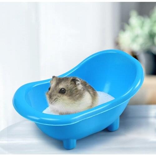 2pc Pet Hamster Bathing Bathtub Cute Mini Small Plastic Bathtub Toy For Small Animals Hamster Pet Supplies
