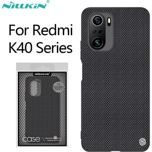 For Xiaomi Redmi K40 Case NILLKIN Textured Nylon Fiber Non-slip Luxury Business Frosted Back Cover For K40 Pro Plus + 5G Casing
