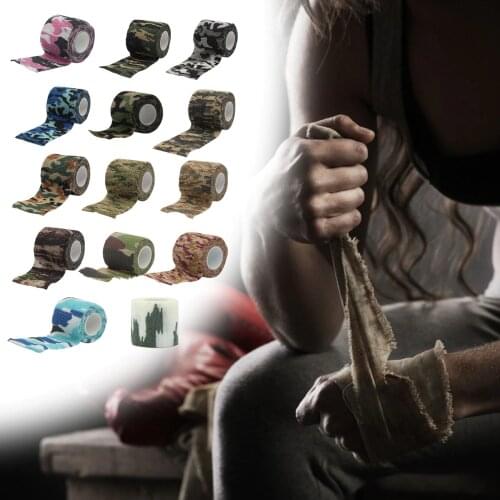 Elastic Hand Bandage camouflage tape Free-winding Elastic Bandage Elastic Knee Pad Sports Bandage бинт эластичный рука E2