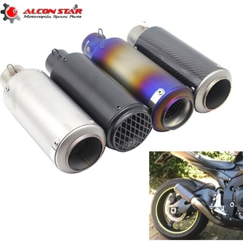 Alconstar- 51mm Motorcycle Exhaust Escape Moto Muffler Pipe For KTM Motocross DUKE for BMW S1000XR S1000RR for kawasaki Z 750