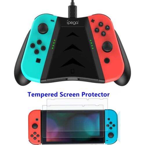 Nintend Switch Handle Charging Grip Case 3 in 1 Game Card Slots Joycon Charger Ergonomic Comfort Hand Holder for Nintendo Switch