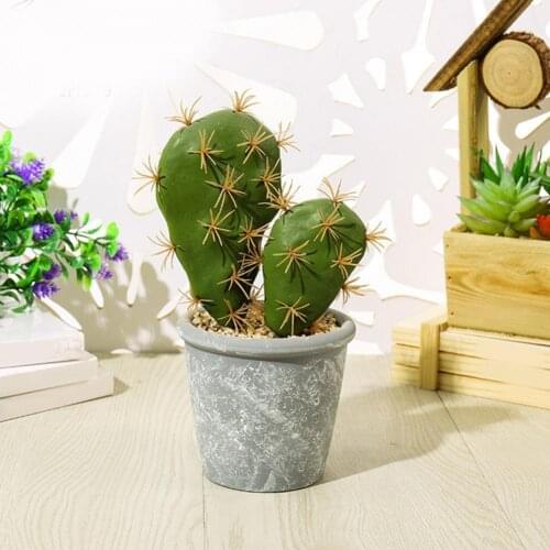 Artificial Plants Fake Desktop Fake Plant Decorative Beautiful Realistic Potted Plants Cactus Landscape Decor for Home