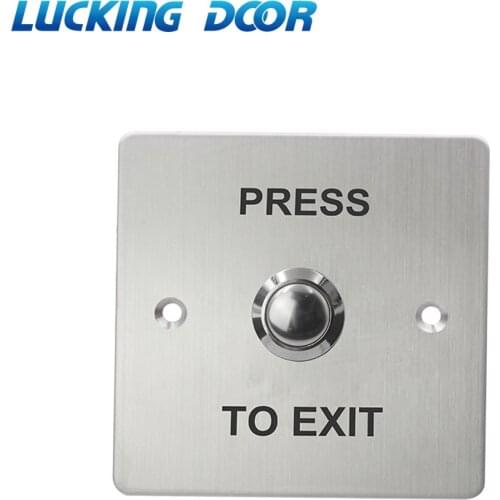 Door Exit Button Release Push Switch Stainless Steel Switch Push Release Alloy with for Home Access Control Lock System control
